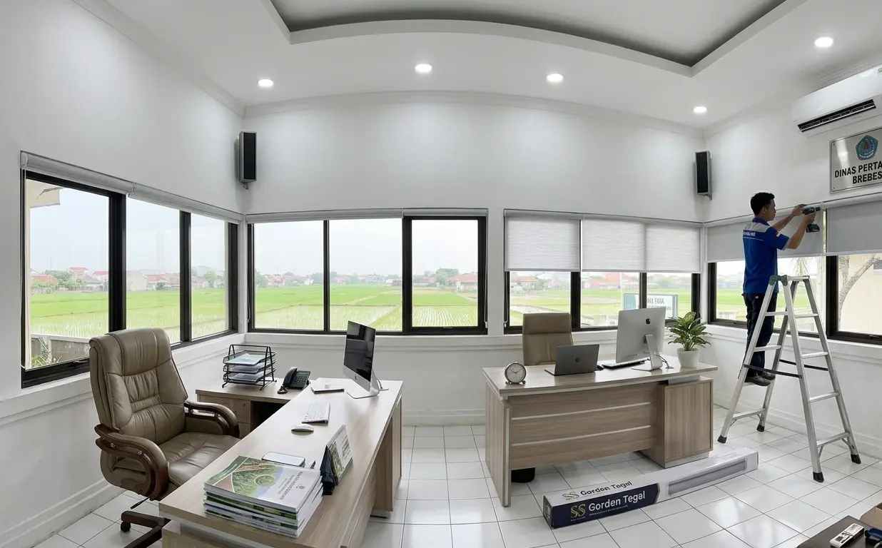 Pemasangan Vertical Blind di Kantor Dinas Pertanian Brebes oleh SS Gorden Tegal